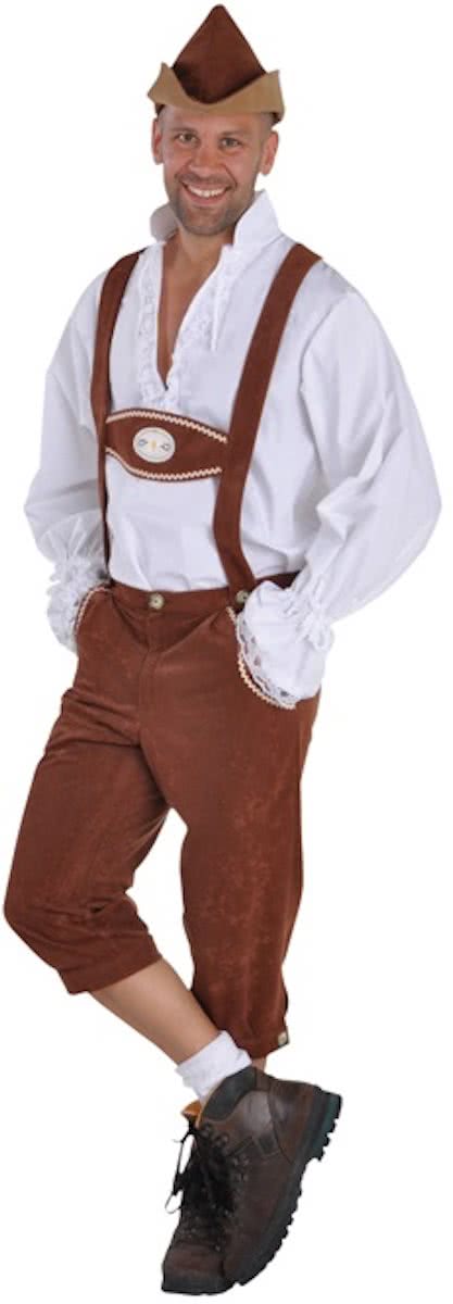 Tirolerbroek Oktoberfest Lederhosen Bruin | Oktoberfestkleding heren maat S